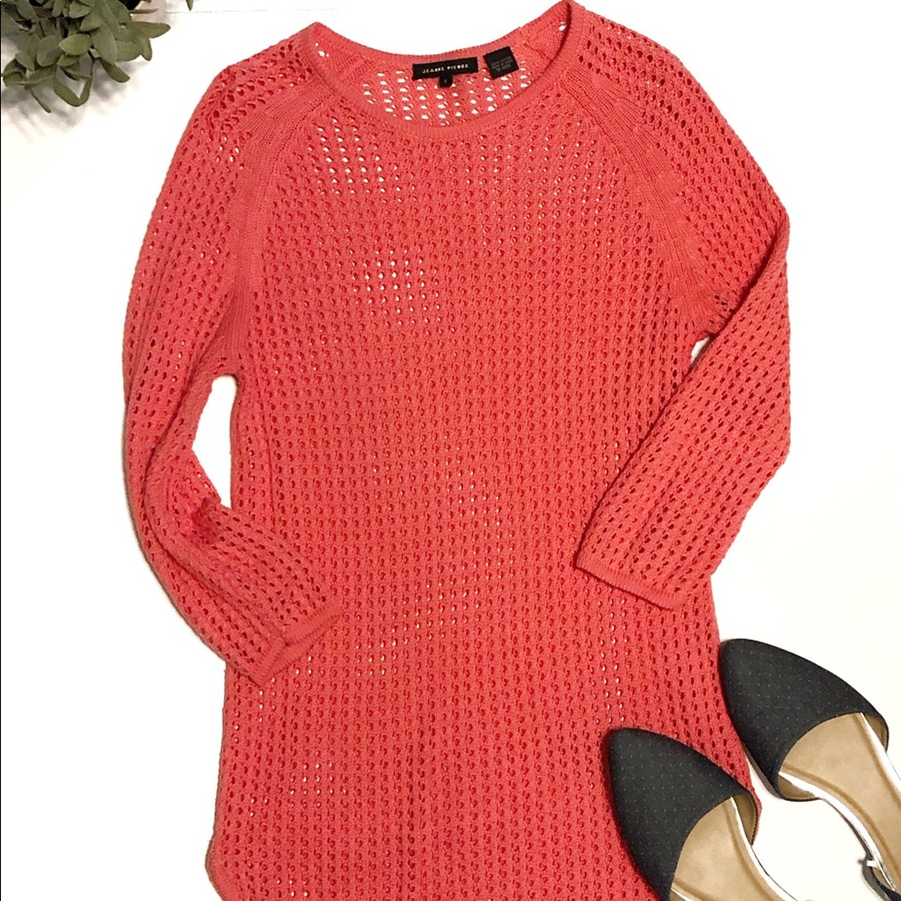Jeanne Pierre Coral Crochet Top | Small